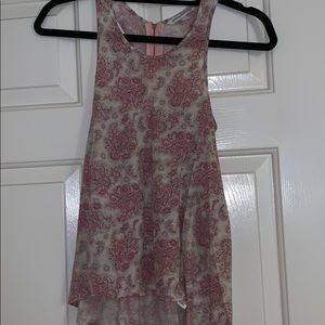 Floral racer back tank top